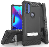 Rugged Anti-Shock Case Cover Kickstand and Strap for Moto G Pure / G Power 2022