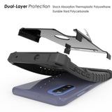 Rugged Anti-Shock Case Cover Kickstand and Strap for Moto G Pure / G Power 2022
