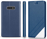 Folio Wallet Case ID Slot Cover Stand + Wrist Strap for Samsung Galaxy S10e