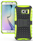 NEON LIME GREEN GRENADE GRIP SKIN CASE COVER STAND FOR SAMSUNG GALAXY S6 EDGE