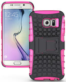 PINK GRENADE GRIP SKIN HARD CASE COVER STAND FOR SAMSUNG GALAXY S6 EDGE SM-G925
