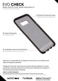 Tech21 Black Smoke EVO Check Anti-Shock Case TPU Cover for Samsung Galaxy S8 Plus