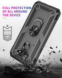 Secure Grip Ring Stand Rugged Case Cover for LG Harmony 4, Premier Pro Plus