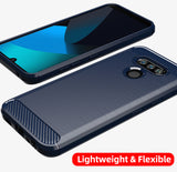 Matte Carbon Fiber TPU Gel Skin Case Cover for LG Harmony 4, Premier Pro Plus