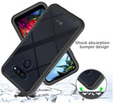 Black Rugged Case Clear Acrylic Hard Back for LG Harmony 4, Premier Pro Plus