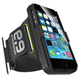 PUREGEAR HIP SPORTS BLACK/LIME ARMBAND + CASE STAND FOR iPHONE 5 5s SE (2016)