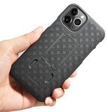 Black Case Kickstand Cover + Belt Clip Holster for Apple iPhone 11 Pro Max