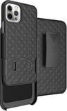 Black Case Kickstand Cover + Belt Clip Holster Combo for Apple iPhone 12 Pro Max