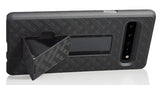 Black Case Kickstand Cover + Belt Clip Holster for Samsung Galaxy S10 5G SM-G977