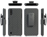 Black Case Kickstand Cover and Belt Clip Holster Holder for Samsung Galaxy A01