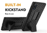 Black Case Kickstand Cover + Belt Clip Holster Holder for Samsung Galaxy A10e