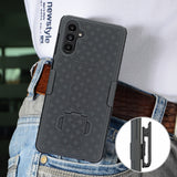 Black Hard Case Cover Stand and Belt Clip Holster for Samsung Galaxy A13 5G
