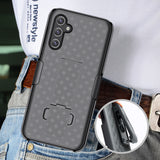 Textured Hard Case Cover Stand and Belt Clip Holster for Samsung Galaxy A14 5G