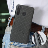 Black Case Kickstand Cover and Belt Clip Holster Holder for Samsung Galaxy A21