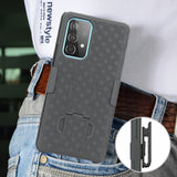 Black Hard Case Cover Stand and Belt Clip Holster for Samsung Galaxy A53 5G