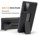Black Case Kickstand Cover and Belt Clip Holster for Samsung Galaxy A72 5G Phone