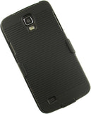 BLACK HARD CASE + BELT CLIP HOLSTER STAND FOR AT&T SAMSUNG GALAXY S4 ACTIVE i537