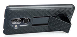 Black Hard Case Kickstand Cover + Belt Clip Holster for Alcatel 7, REVVL 2 PLUS
