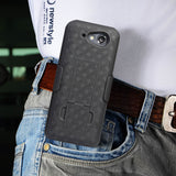 Black Kickstand Case Cover + Belt Clip Holster for Kyocera DuraTR E4750