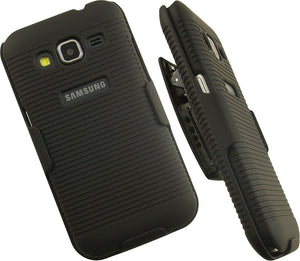 BLACK HARD CASE COVER BELT CLIP HOLSTER STAND FOR SAMSUNG GALAXY PREVAIL LTE