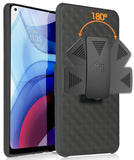 Black Case Kickstand Cover and Belt Clip Holster for Motorola Moto G Power 2021