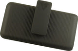 BLACK RIBBED HARD CASE BELT CLIP HOLSTER STAND FOR SAMSUNG GALAXY GRAND PRIME