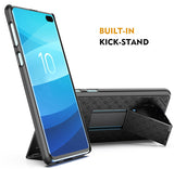 Kickstand Case Hard Cover + Belt Clip Holster for Samsung Galaxy S10 Plus, S10+