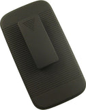 Slim Ribbed Hard Case + Belt Clip Holster for Samsung Galaxy S3 III - Black