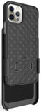Black Case Kickstand Cover + Belt Clip Holster Holder for iPhone 12 / 12 Pro