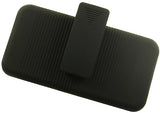 BLACK RUBBERIZED HARD CASE BELT CLIP HOLSTER STAND FOR APPLE iPHONE 6 6s (4.7")