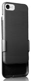 Slim Black Ribbed Case Cover and Belt Clip Holster Combo for iPhone 8, iPhone 7