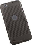 BLACK RUBBERIZED HARD CASE + BELT CLIP HOLSTER COMBO FOR iPOD TOUCH 5 6 7