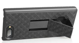 Black Rubberized Case Kickstand Cover + Belt Clip Holster for BlackBerry Key2