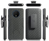 Black Case Kickstand Cover + Belt Clip Holster Holder Combo for OnePlus 7T