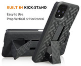 Black Case Kickstand Cover + Belt Clip Holster Holder Combo for Google Pixel 4