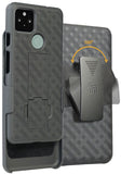 Black Case Kickstand Cover + Belt Clip Holster Holder for Google Pixel 4a 5G