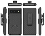Black Hard Case Cover Stand and Belt Clip Holster Combo for Google Pixel 6