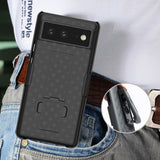 Black Hard Case Cover Stand and Belt Clip Holster Combo for Google Pixel 6