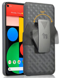 Black Case Kickstand Cover + Belt Clip Holster Holder for Google Pixel 5a Phone