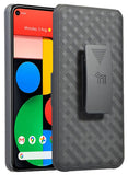Black Case Kickstand Cover + Belt Clip Holster Holder for Google Pixel 5a Phone