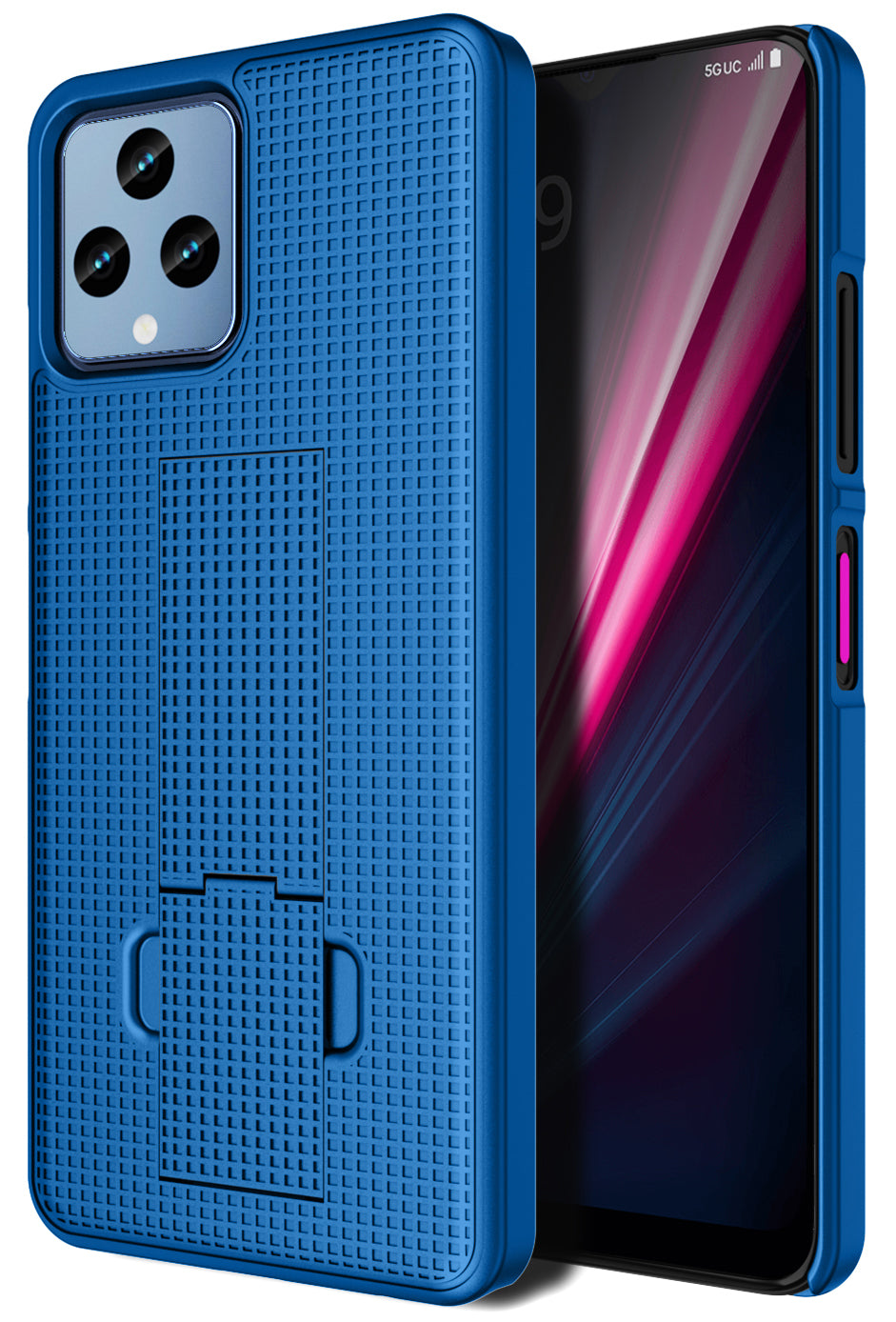 Slim Grid Texture Hard Case Kickstand for T-Mobile REVVL 6 5G / REVVL 6X 5G Black Slim Grid Texture Hard Case Kickstand for T-Mobile REVVL 6 5G / REVVL 6X 5G Black