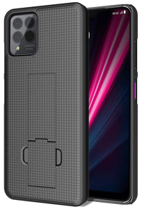 Slim Grid Texture Hard Case Kickstand for T-Mobile REVVL 6 Pro 5G / REVVL 6X Pro