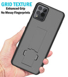Slim Grid Texture Hard Case Kickstand for T-Mobile REVVL 6 Pro 5G / REVVL 6X Pro