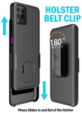 Hard Case Stand and Belt Clip Holster for T-Mobile REVVL 6 Pro 5G / REVVL 6X Pro