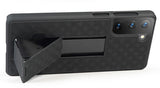 Black Case Cover Stand and Belt Clip Holster for Samsung Galaxy S21 Plus, S21+