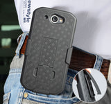 Ribbed Kickstand Case Slim Cover + Belt Clip Holster Holder for CAT S48C Phone