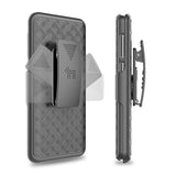 Black Kickstand Case Cover + Belt Clip Holster for Samsung Galaxy S9, SM-G960