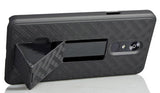 Black Case Kickstand Cover + Belt Clip Holster Holder Combo for LG Stylo 5