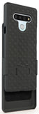 Black Case Kickstand Cover and Belt Clip Holster Holder Combo for LG Stylo 6