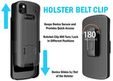 Textured Hard Case Cover Stand Belt Clip Holster for Zebra TC53 TC58 Scanner
